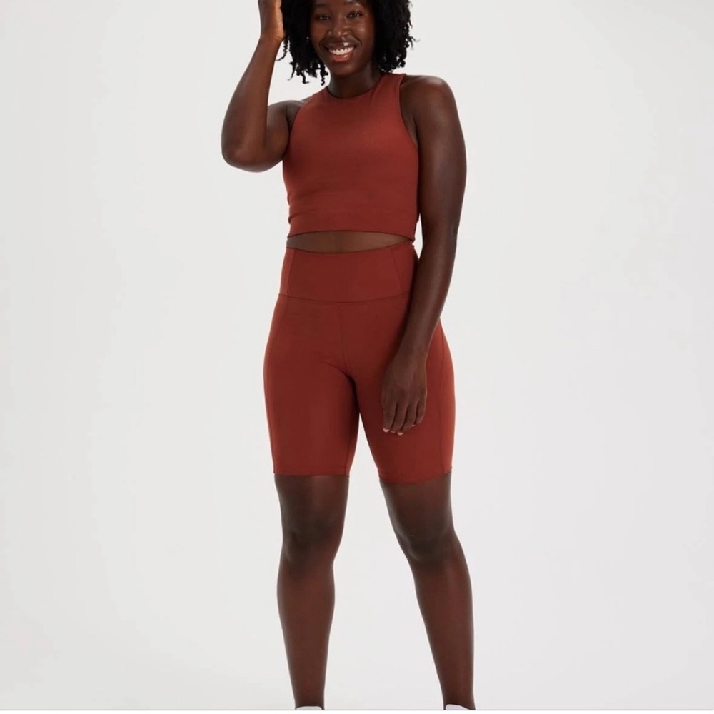 Girlfriend collective • 8” bike shorts • Sedona Orange